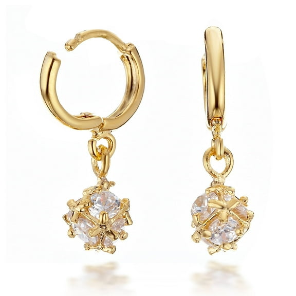 Gemini Women's Jewelry Gold Filled Swarovski Crystal Elements Sparkling Loop Earrings Valentine's Day Sale Deal Gm062