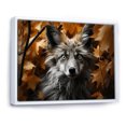 thumbnail image 2 of Designart "Enigmatic Woodland Fox" Animals Floater Framed Canvas Art Print, 2 of 7