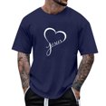 thumbnail image 1 of Tops para hombre, blusas y camisas de manga corta con cuello redondo para hombre, camisetas casuales con estampado de moda para hombre, blusa de manga corta, blusa de poliéster para hombre., 1 of 4