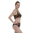 thumbnail image 6 of High Waisted Bikini Sets For Women, Artistic Cute Parrot Plant Flower Swimsuits Tummy Control, Two Pieces Bathing Suit, 6 of 8