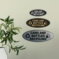 thumbnail image 3 of Signs ByLITA Oval Cans and bottles recycling Sign - Laser-Engraved Lettering | Durable ABS Plastic | Vibrant Colors | Powerful Foam Tape (Ivory/Dark Brown) - Small, 3 of 7
