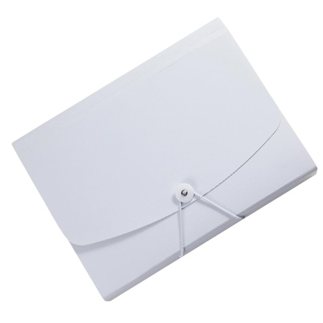 Carpeta de archivos expandible A4, con 13 bolsillos, organizador de documentos, recibos, para la escuela, el trabajo y los viajes. blanco