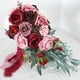 thumbnail image 5 of Ramo de novia artificial Yuyangstore Rosa Cascada Rojo 45 cm x 22 cm, 5 of 8