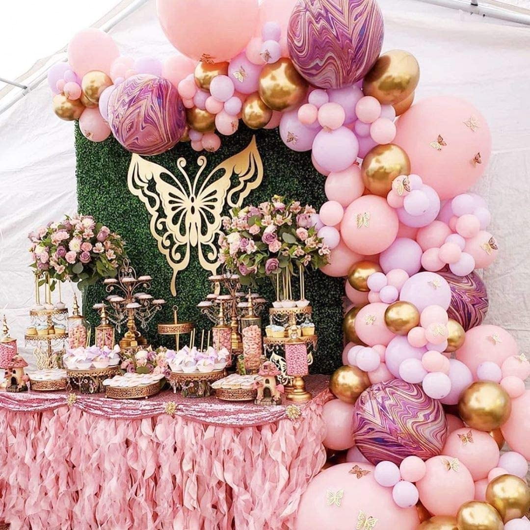130pcs Purple Pink Gold Butterfly Fairy Balloon Baby Shower Birthday Party  Decorations Supplies for Girl, Purple Baby Girl Balloon Garland Kit, Baby  Shower Balloons Birthday Decorations for Girl - Walmart.com