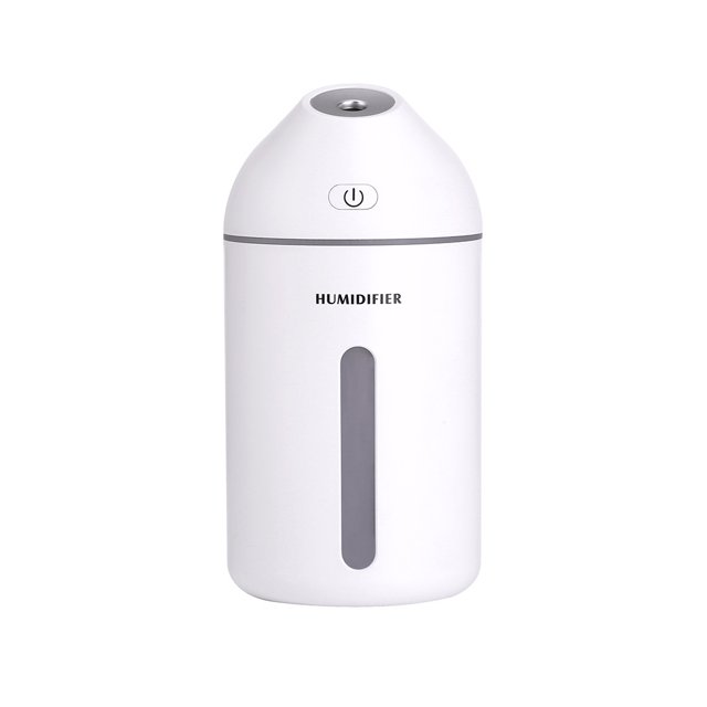 Humidificador de aire, mini humidificador ultrasónico 320ml, humidificador WiFi con control de voz, control remoto y función de temporizador, humidificador blanco