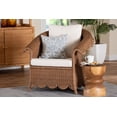 thumbnail image 3 of bali & pari Detta Natural Rattan Armchair - Handwoven Wicker Chair with Rolled Arms and Scalloped Skirt Base, Boho Coastal Style for Lounge or Sunroom, 3 of 3