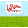 thumbnail image 1 of Join Or Die (18" x 24") Yard Sign, Includes Metal Step Stake, 1 of 6