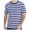 Dark Blue, variant on Daznico Mens Shirts - Color Blocked Striped Striped Men Casual Loose Comfortable Business Sports Round Neck Short Sleeved T Shirt - Shirts for Men,Color:Black,Size:6XL