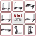 thumbnail image 4 of Chariot d'Équipement Pliable Compact Ajustable - Chariot Multi-Usage Convertible 8-en-1 avec Roues R-Trac - Extensible jusqu'à 25,24 Pouces à 40,24 Pouces - Pyle PKEQ38, 4 of 7