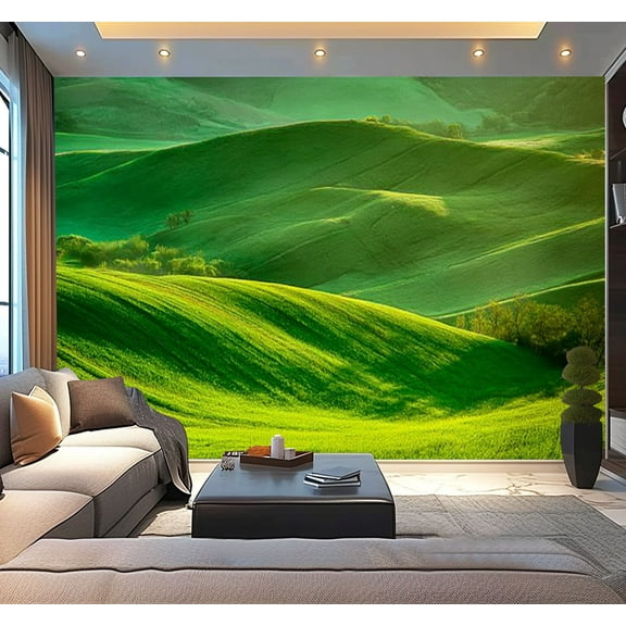 Peel and Stick Wallpaper Waterproof Waves hills rolling hills minimalistic landscape Wall Mural Decor Self Adhesive and Removable 100in x 144in