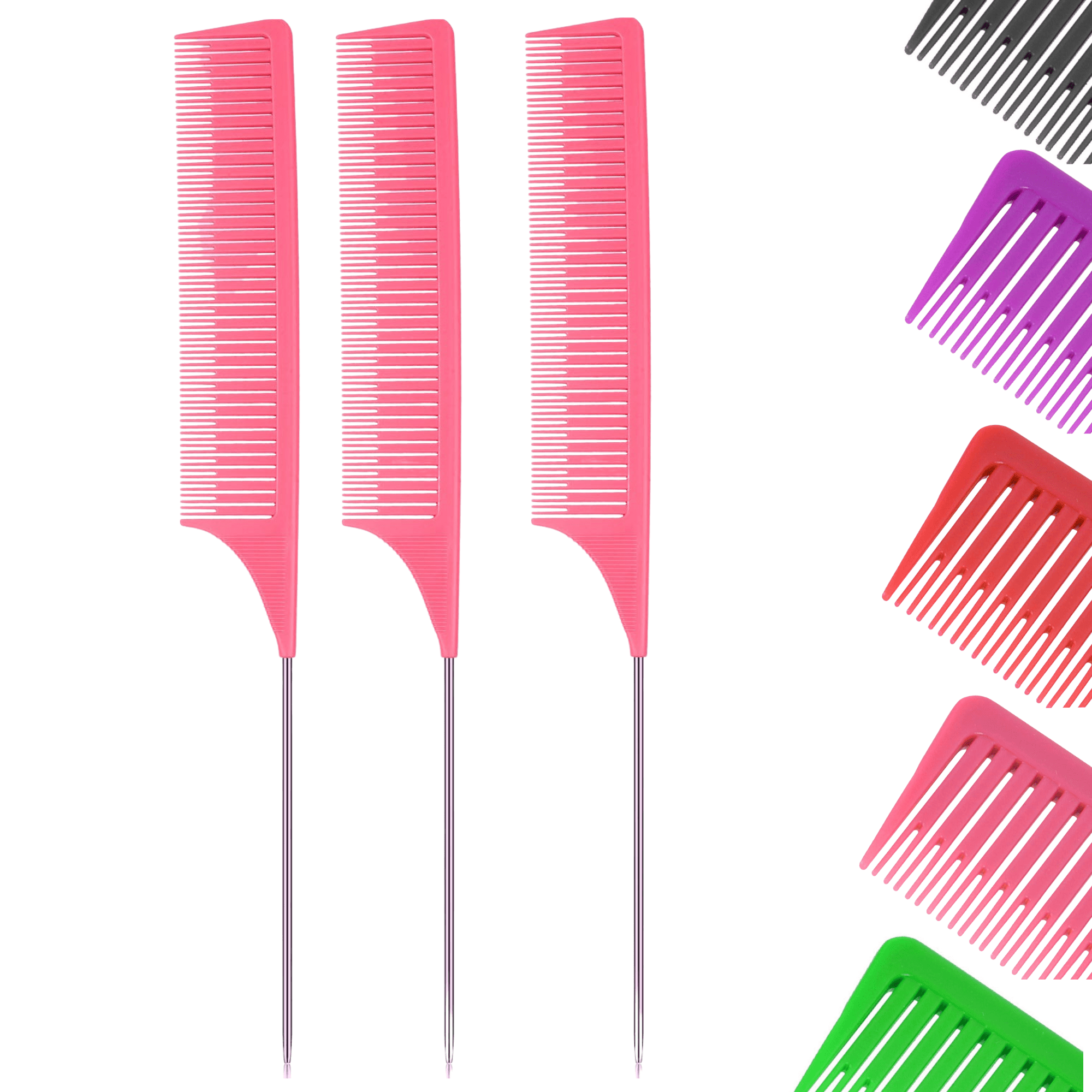 Heat Resistant Weaving Highlight Rat Tail Comb for Salon Style braiding  parting