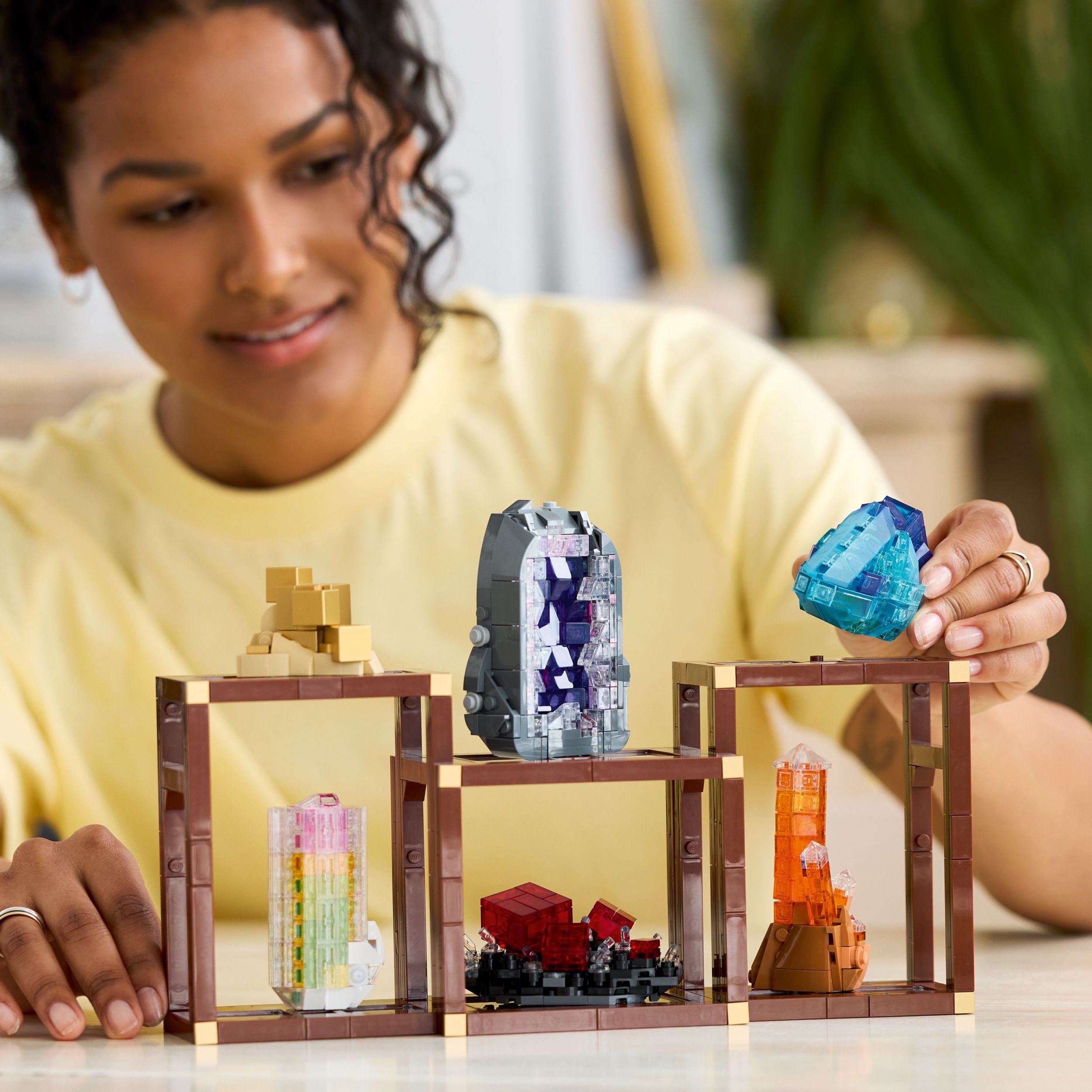 LEGO Ideas Mineral Collection Building Set for Adults, Ages 18+ - Bedroom or Office Decor with 3 Display Shelves - Unique Gift Idea for Men & Women - 21362