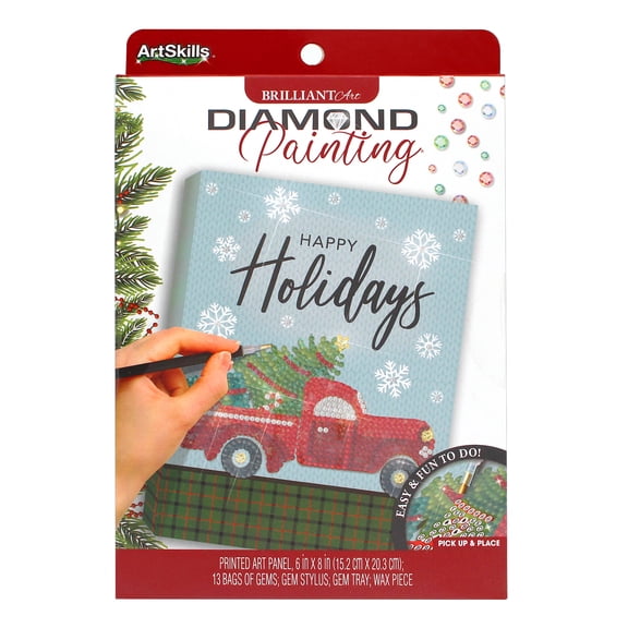 ArtSkills Brilliant Art Diamond Painting Craft Kit, Red Truck