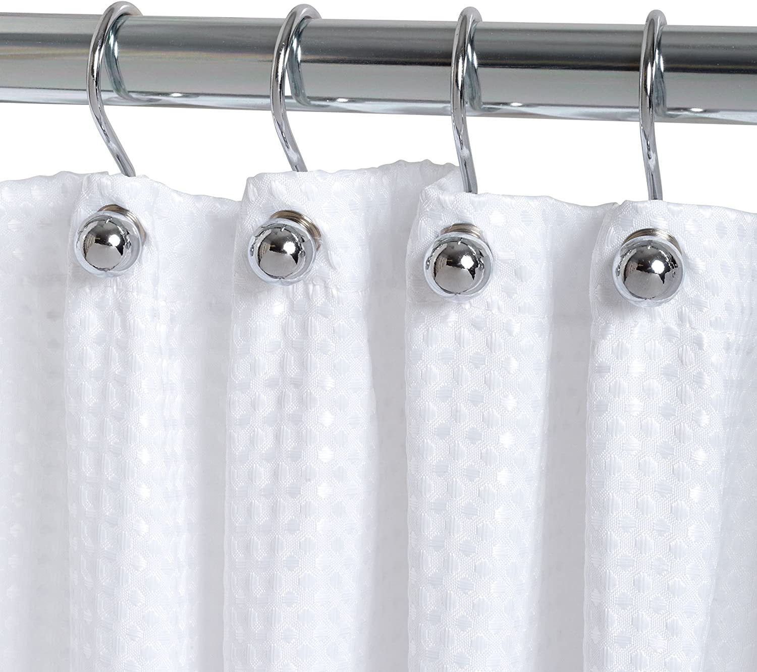 Zenith Shower Curtain Hooks Ball Style - Chrome Silver - Pack of 1