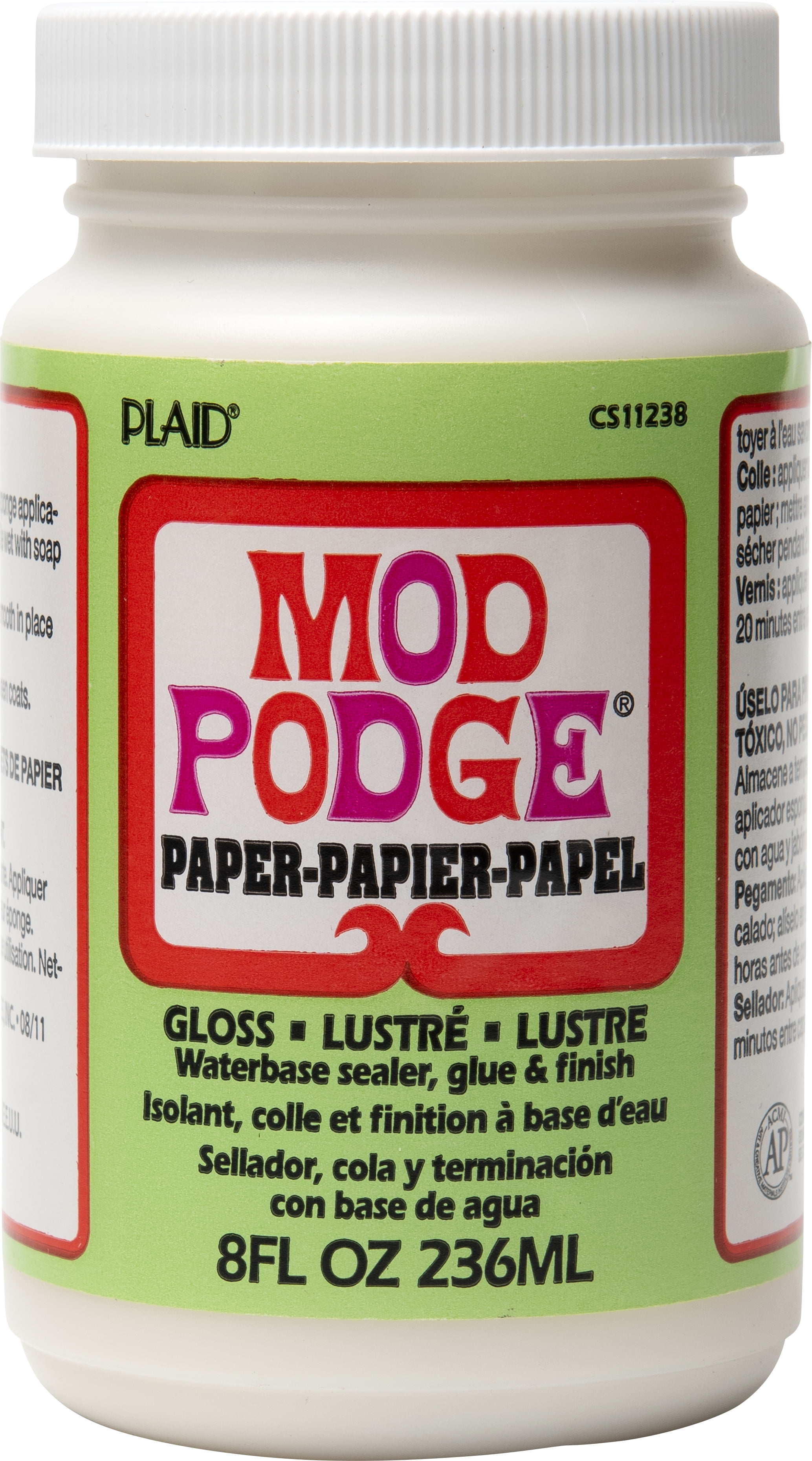 Mod Podge WMCS11238 Paper Sealer, Glue, and Finish, Gloss Finish, Clear