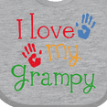 thumbnail image 4 of Inktastic I Love My Grampy Grandchild Boys or Girls Baby Bib, 4 of 4