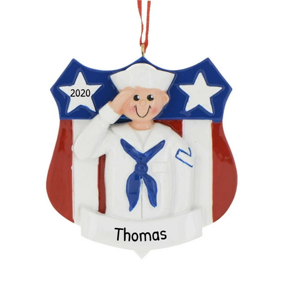 Ornaments by Elves Personalized Christmas Ornaments 2024 US Navy Ornaments for Christmas Tree .25lbs