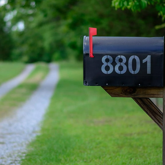 Curb Stencils Kit 2 Sets Curb Stencils Reusable Number Stencils for Mailbox Address Painting