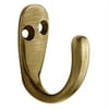 Brainerd Single Probe Robe Hook, Antique Brass