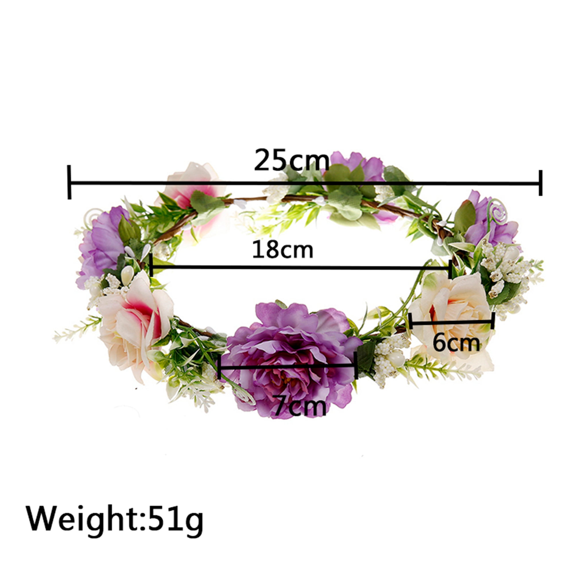 Charming Bohemia LED Floral Flower Hair Band Headband Light-Up Wedding Party New 