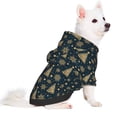 thumbnail image 2 of Salouo Gold Snowflake Christmas Tree Pattern Small Dog Hoodie Sweatshirts Dog Clothes Coat Clothing Puppy Sweater Outfit Pullover Pet Winter Coat Sweater Outfit-X-Small, 2 of 7