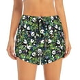 thumbnail image 4 of Lsque Fun Panda Playing With Bamboo Leaves Printed Women's Running Shorts with Liner Pockets,Elastic Quick Dry Workout Athletic Gym Yoga Shorts,Womens High Waist Shorts-X-Large, 4 of 9