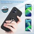 thumbnail image 4 of Hidden Series Compatible with iPhone 12 Case 5G, [Heat Dissipation] [No Fall-Off Kickstand] 360° Metal Ring, 15Ft Military Grade Shockproof Phone Case for iPhone 12 6.1 Inch, Black, 4 of 7