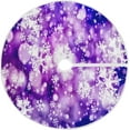 thumbnail image 1 of RYLABLUE Jupe de Sapin de Noël Flocon de Neige Violette pour Décoration de Fête Intérieure Extérieure 36 Pouces, 1 of 5