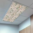 thumbnail image 2 of 4 Pack Mushroom Spring Fluorescent Light Covers for Ceiling Lights Floral Summer Plant Leaves Linen Magnetic Ceiling Light Covers Overhead Light Filters for Office Classroom Home, 2 of 9