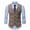 Coffee, variant on IROINNID Men's Sleeveless V-Neck Short Vest Stripes Waistcoat Comfy Four Seasons Fit Suit Vest