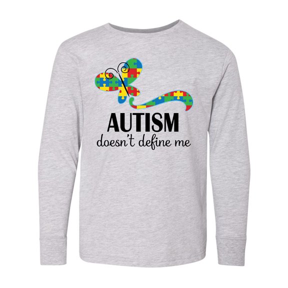 Inktastic Autism Awareness Inspiration Butterfly Long Sleeve Youth T-Shirt