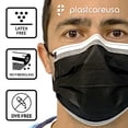 thumbnail image 4 of 2000 Plastcare USA 4-Ply Ear-Loop Mask Level 3 (Black) (40 Boxes of 50), 4 of 5