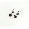 thumbnail image 3 of Faship Gorgeous Purple  Rhinestone Crystal Dangling Hoop Earrings, 3 of 5