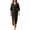 Black, variant on Wedding Guest Dresses for Women 3/4 Sleeve V Neck Twist Front Split Maxi Dress Wedding Guest Cocktail Evening Gown