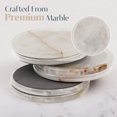 thumbnail image 4 of Elborse Marble Coasters Set of 6 Round Handmade 3.5" inches White Onyx Stone Coaster for Drinks with Holder & Lid, Ideal for Dining Table, Coffee Table, and Office Desk, 4 of 7