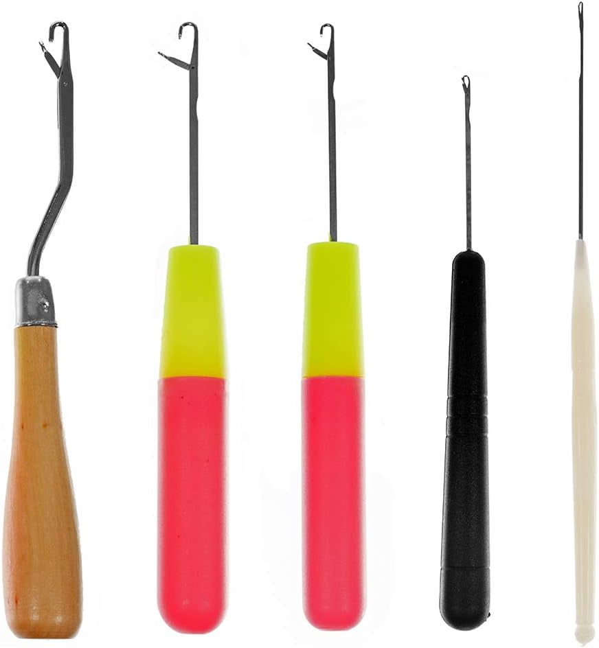5 Piece Crochet Latch Needle Hook 5 Different Sizes 1 Piece Wooden