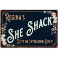 thumbnail image 1 of Regina's SHE SHACK Sign Metal Shed Tin Metal Wall Decor 8 x 12 Matte Finish Metal 108120060171, 1 of 1