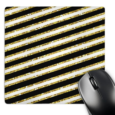 3dRose  Black White and Gold Diagonal Glitz Stripes  MousePad price history on PriceWatchPro