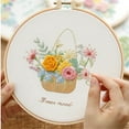 thumbnail image 5 of Fashion Multi-Color Flowers Plants Pattern Painting Home Decoration Handmade Embroidery Starter Kit Embroidery Cross Stitch DIY 5, 5 of 8