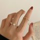 thumbnail image 5 of 1pc Cadena simple Anillo de dedo creativo Retro Retro Anillo de perla Ring Chic Ring de cadena, 5 of 5
