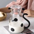 thumbnail image 2 of Milk Glass Kettle Cute Coffee Server With Handle Pot Portable for Milk Small, 2 of 9