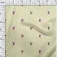thumbnail image 2 of oneOone Viscose Jersey Light Yellow Fabric Leaves Block Craft Projects Decor Fabric Printed By The Yard 60 Inch Wide, 2 of 5