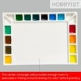 thumbnail image 6 of MEEDEN: 18-Well Porcelain Artist Paint Palette - 8x5.5" Rectangle Mixing Art Tray, White Glazed Surface Ceramic, Watercolor-Gouache-Acrylic-Oil Paints, 6 of 8