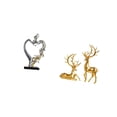 thumbnail image 5 of CarpNettore Kissing Couple Figurine Statue Collectible Ornament for Bedroom Wedding Bookshelf Cabinet Home Decoration with Decorative Deer Sculptures Collection Resin Deer Figurines for, 5 of 8