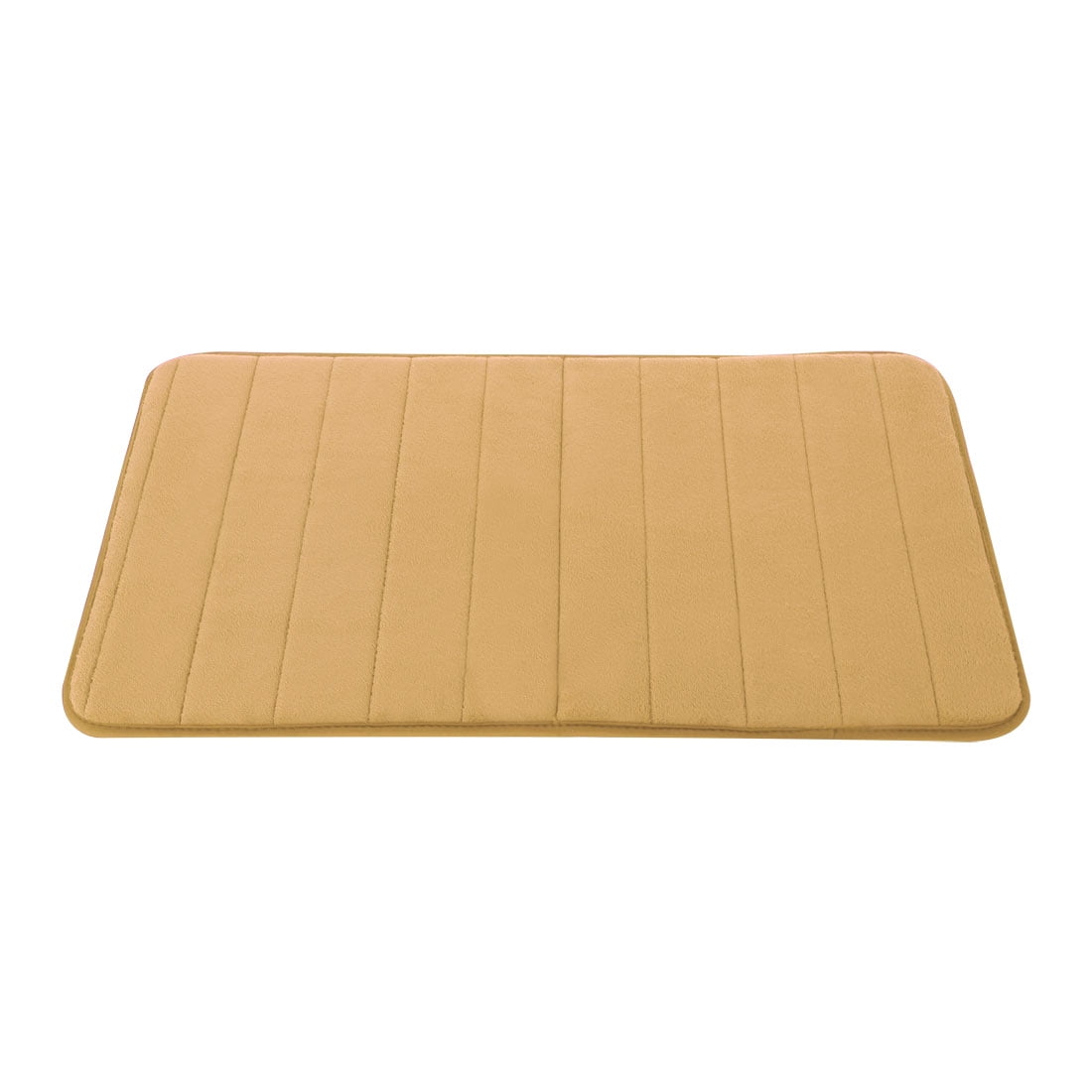 PiccoCasa Memory Foam Absorbent Nonslip Bath Floor Mat 24"x16", Khaki