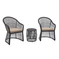 thumbnail image 4 of Abble 3 Piece Black Rattan Seating Group with Cushions, 4 of 4