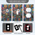 thumbnail image 3 of Yayeee Toggle Light Switch Wall Plate 1-Gang 4.5"x2.7" Home Decorative Outlet Cover, Blue Colorful Flowers, 3 of 7