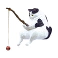thumbnail image 3 of Adorno Gato Pesca Mini Estatuilla Interior Del Coche (gato) Blanco, 3 of 4