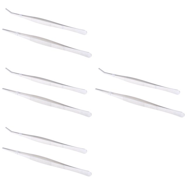 CUITING 8 Pcs Animal Tweezers Tea Organizers Ceramic Hamster Hide Stainless Steel Long Handle