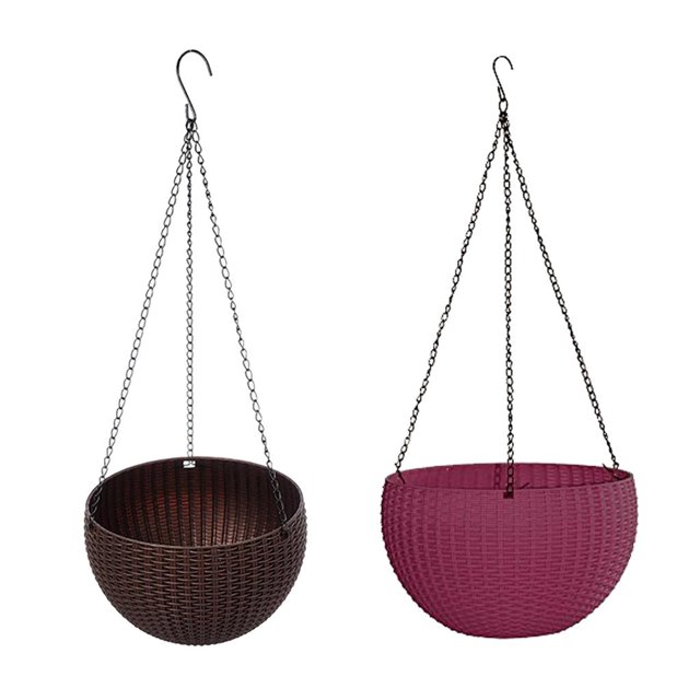 Maceta colgante creativa Sharpla 2pcs de Plástico Interior Decoración Del Paisaje exterior